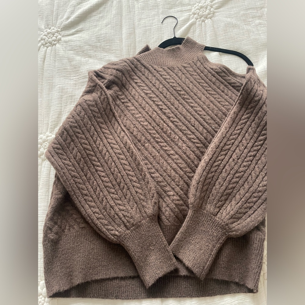 Express Brown Cable Knit set - Picture 3 of 4